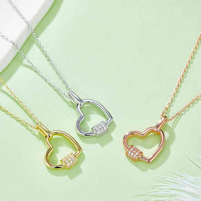 Sterling Silver Heart Shape Necklace - Melissas Collectibles and More