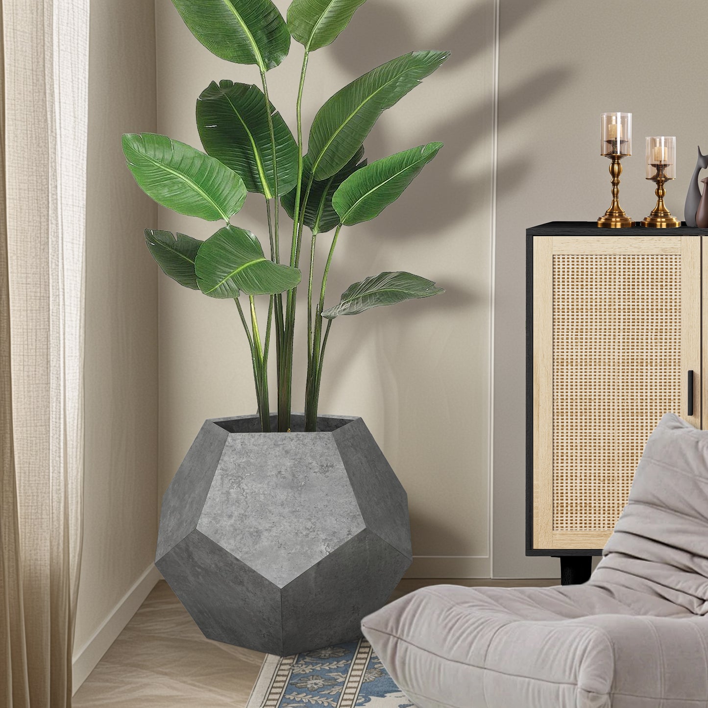 25.98"Modern Pet Furniture Cat Litter Side Table, Sofa Side Table, Planter MDF Multifunctional Furniture, Cement Gray 25.98"Pet Furniture Cat Litter Side Table/Side-Table