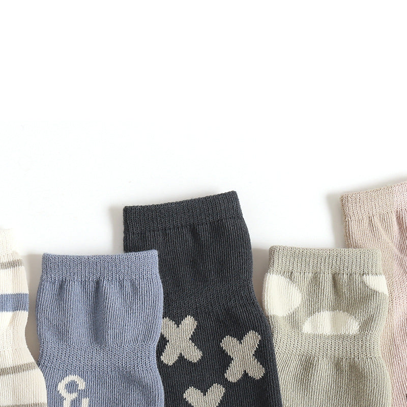 Baby Socks Cotton Boys And Girls Toddler Non-Slip Mid-Tube Socks