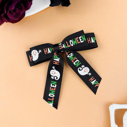 2-Piece Halloween Bow Hair Clip, Get into the spooky spirit with our 2-Piece Halloween Bow Hair Clips! These playful accessories are perfect for adding a touch of festive fun to any costume or outfit. With a variety of cute and quirky designs available, you'll be sure to stand out and have a hair-raisingly good time.