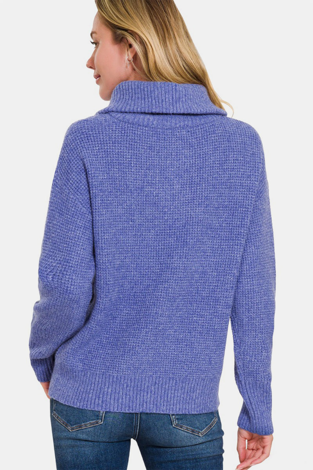 Zenana Half Zip Long Sleeve Sweater Zenana Half Zip Long Sleeve Sweater