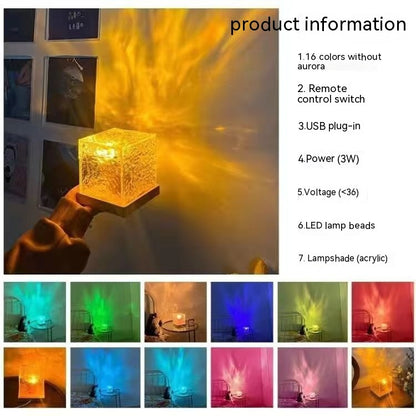 16 Colors LED Water Ripple Ambient Night Light