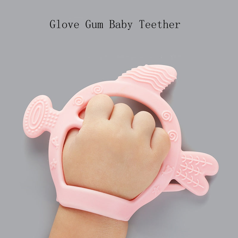 New Teething Glove Silicone Baby Nursing Teether Pacifier Newborn Dental Care Durable Child Sucking Fingers Thumb Teether