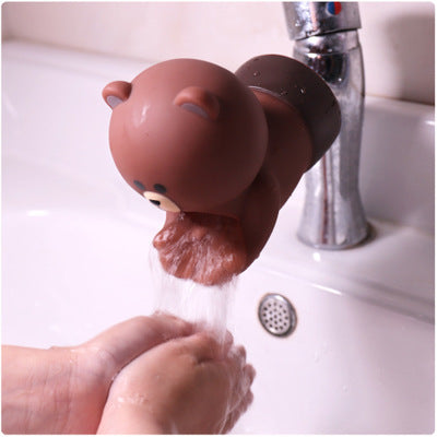 Happy Funny Animals Shower Brushes Babies Tubs Kids Hand Washing Bathroom Guide Sinks Gifts Fashion and Convenient for Baby Care