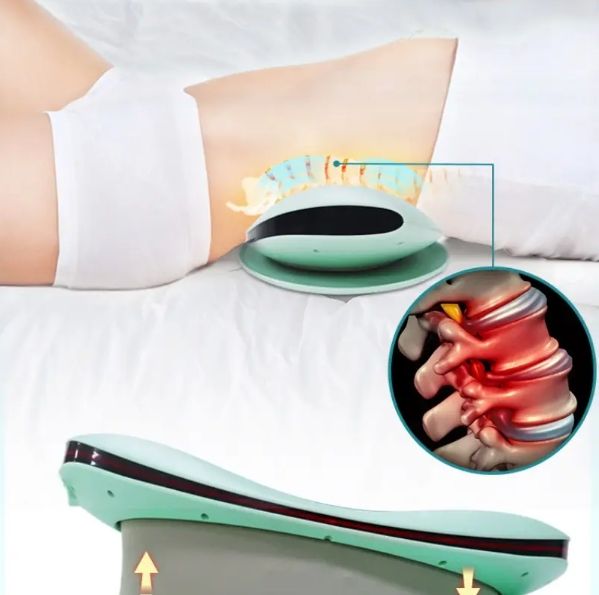 Electric Waist Massager Lumbar Traction Device Inflatable Hot Compress Lumbar Spine Support Massage Device