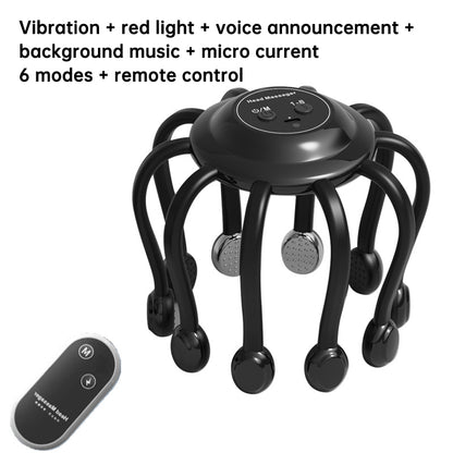 Head Massager Vibration Relaxation Sleep Scalp Stress Relax Electric Octopus Head Massager