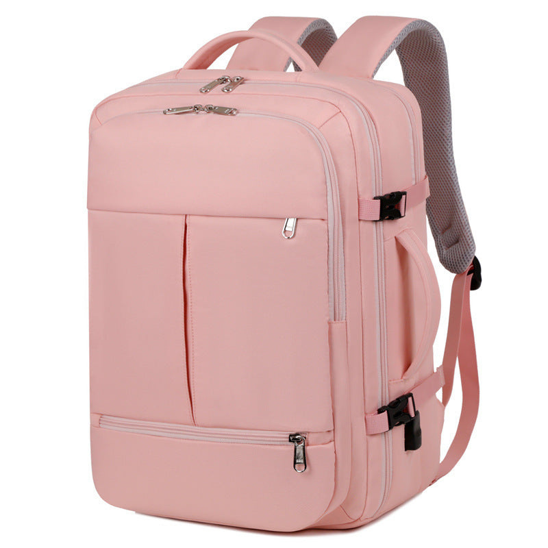 Large Capacity Backpack For Women and Men Versatile Computer Bags Business Travel Backpack, Indulge in the ultimate luxury of our Large Capacity Backpack. Perfect for both women and men, this versatile and stylish bag boasts a spacious design that easily accommodates all your travel and business essentials. With its exquisite craftsmanship and practical features, it's the perfect choice for sophisticated travelers and professionals