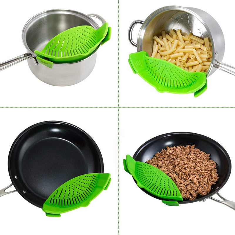 "Clip-on Pan|Strainer Anti-spill"Effortlessly drain pots and pans with our Clip-on Pan Strainer Anti-spill! No more messy spills or heavy lifting. Simply clip onto any pot or pan and watch as it strains with precision. Enjoy a cleaner and more efficient cooking experience. Say goodbye to bulky colanders"