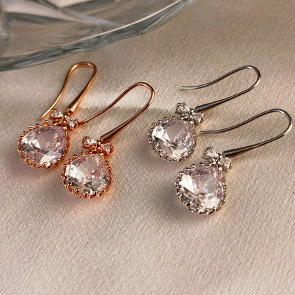 Crystal Retro Stud Earrings Female Special-interest Design Crystal Retro Style Stud Earrings