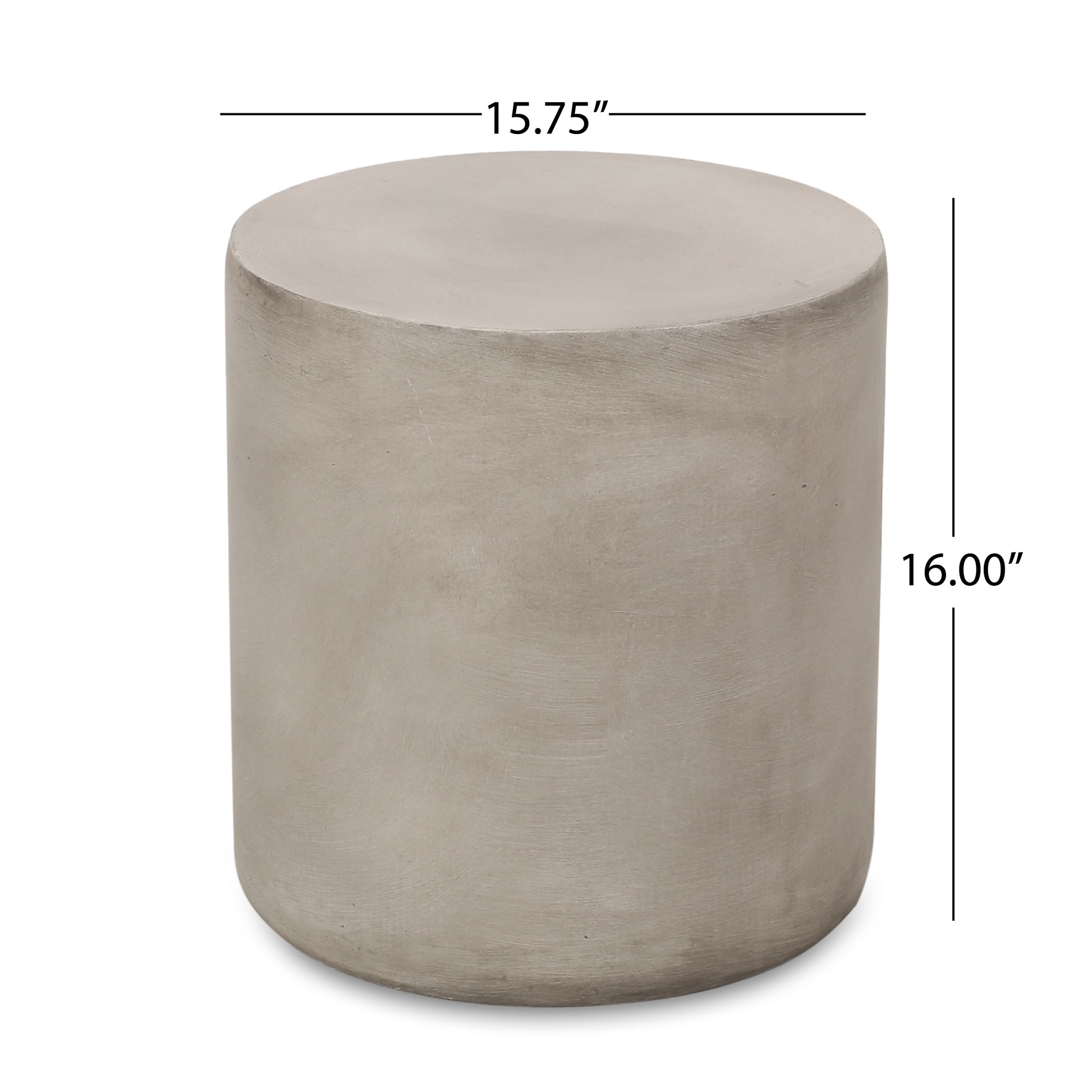 Light Concrete Side Table, Light Grey Light Concrete Side Table, Light Grey