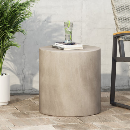 Light Concrete Side Table, Light Grey Light Concrete Side Table, Light Grey