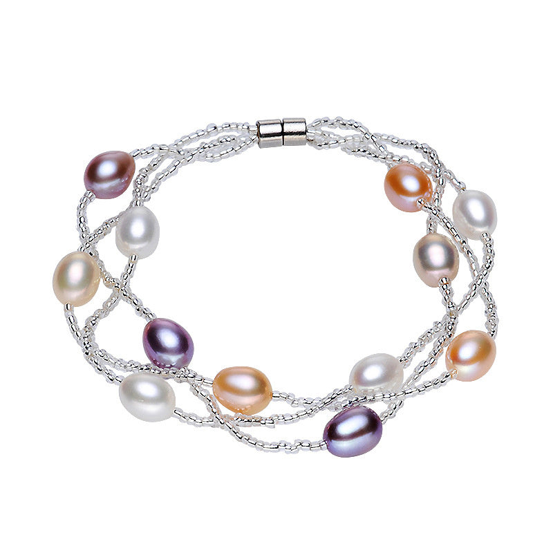  Pearl Bracelet-Indulge in luxurious elegance with our Freshwater Pearl Bracelet. Adorn your wrist with the timeless beauty of freshwater pearls, lending a touch of sophistication to any outfit. Elevate your style and exude a sense of refinement with this must-have accessory.