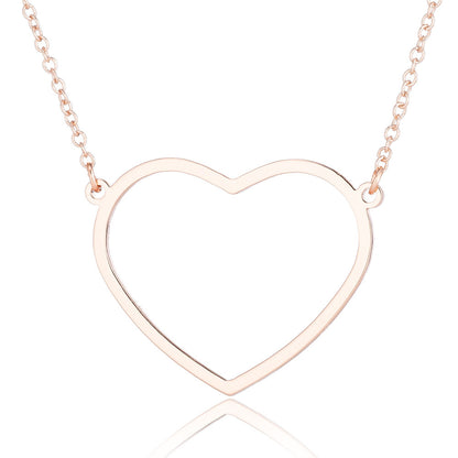 Simple Elegant Peach Heart Women's Clavicle Chain Necklace0 Simple Elegant Peach Heart Women's Necklace