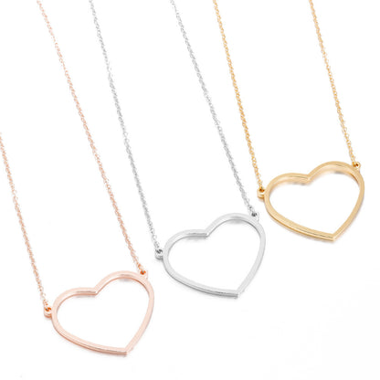 Simple Elegant Peach Heart Women's Clavicle Chain Necklace0 Simple Elegant Peach Heart Women's Necklace