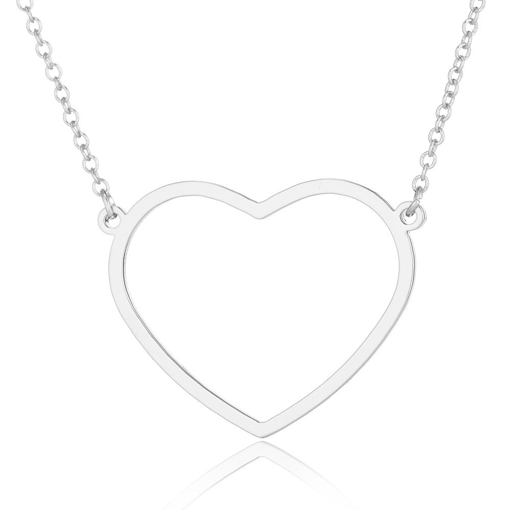 Simple Elegant Peach Heart Women's Clavicle Chain Necklace0 Simple Elegant Peach Heart Women's Necklace