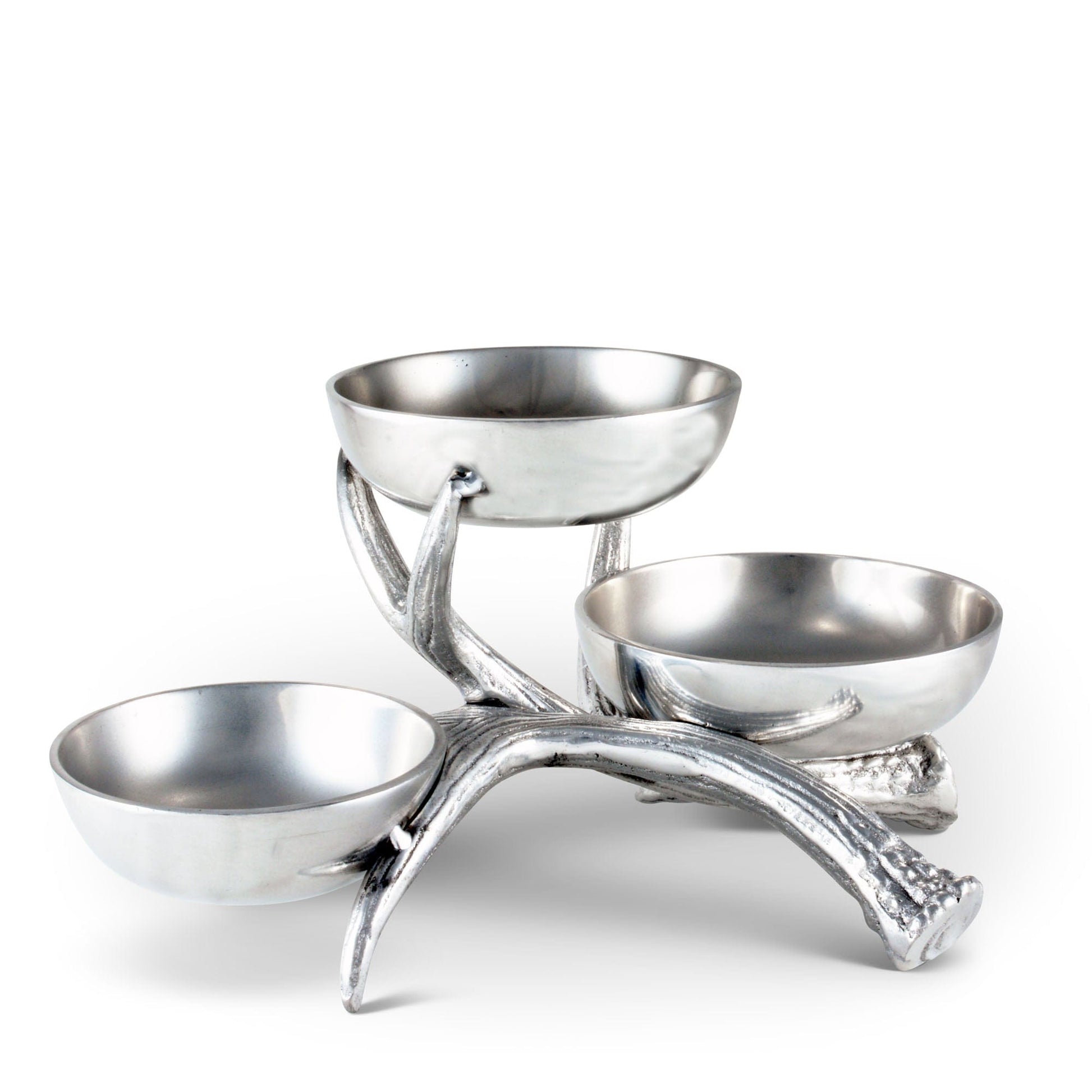 "Antler 3-Tiered Bowl"Grace your home with the luxurious and exclusive Antler 3-Tiered Bowl. Made with stunning antler design, this bowl exudes elegance and sophistication. Perfect for displaying fruits, treats, or other decorative items, this bowl adds a touch of refinement to any space. Elevate your decor with this intricate and tasteful piece"