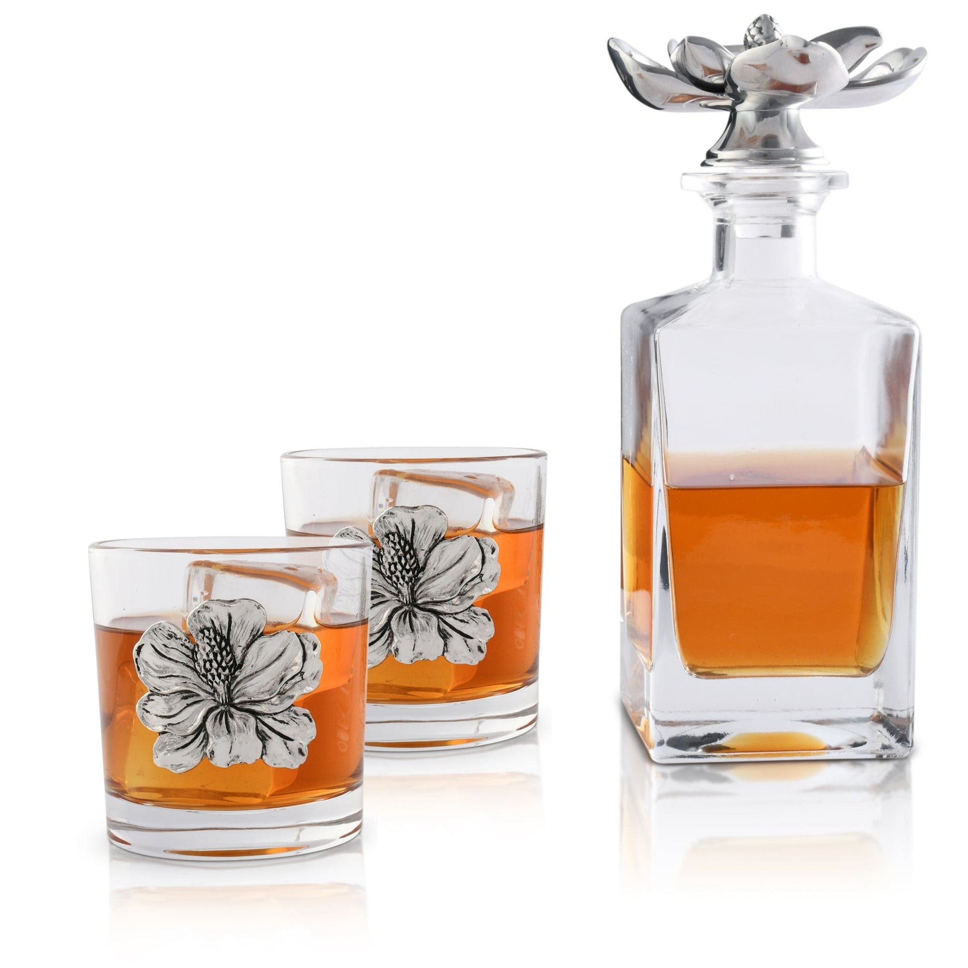 "Magnolia Decanter Set with Glasses"