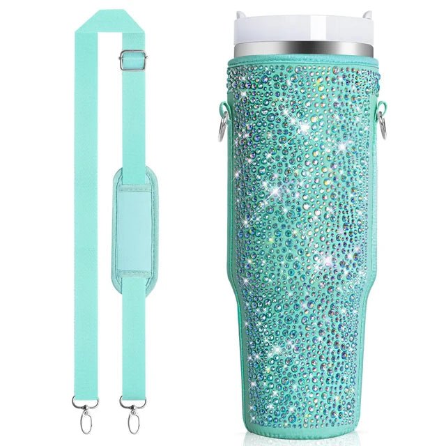 Diamond Mug Sleeve Carrier Bag With Straps Outdoor Drinkware Accessory - Melissas Collectibles and More