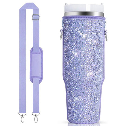 Diamond Mug Sleeve Carrier Bag With Straps Outdoor Drinkware Accessory - Melissas Collectibles and More