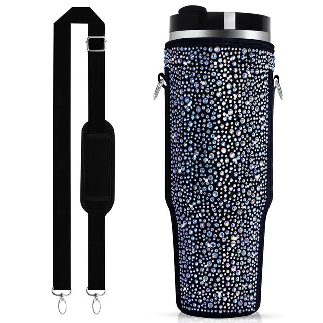 Diamond Mug Sleeve Carrier Bag With Straps Outdoor Drinkware Accessory - Melissas Collectibles and More