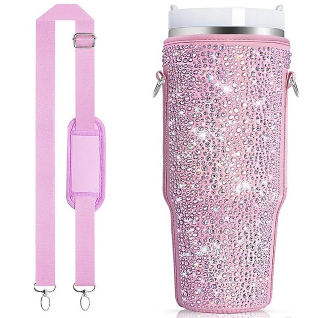 Diamond Mug Sleeve Carrier Bag With Straps Outdoor Drinkware Accessory - Melissas Collectibles and More