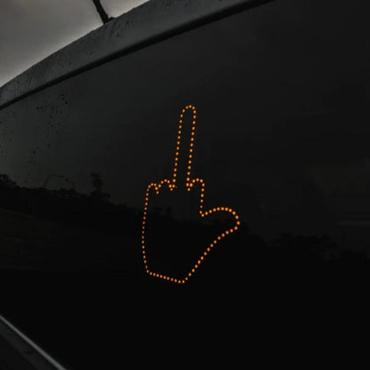 Funny LED Illuminated Gesture Light Car Light With Remote Signs - Melissas Collectibles and More