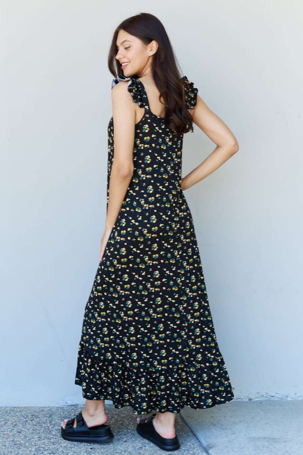 In The Garden Ruffle Floral Maxi Dress 👗 - Melissas Collectibles and More