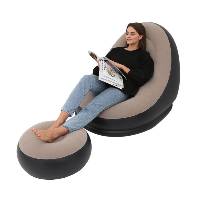 Inflatable Lazy Sofa Deck Chair and Foot Rest - Melissas Collectibles and More