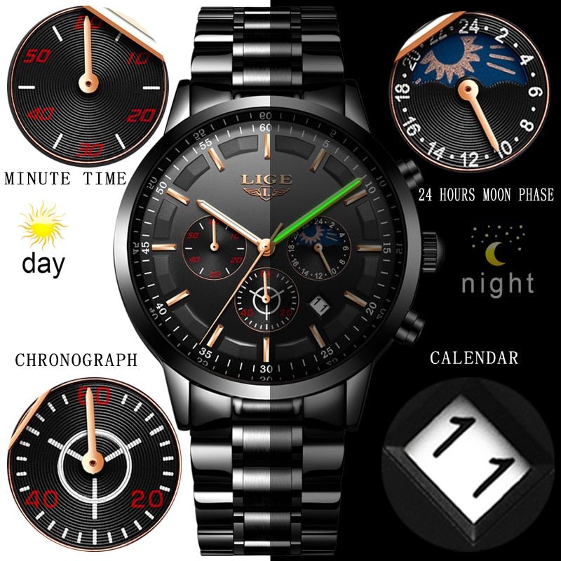 Men's Sports Quartz Watch Luxury Waterproof - Melissas Collectibles and More