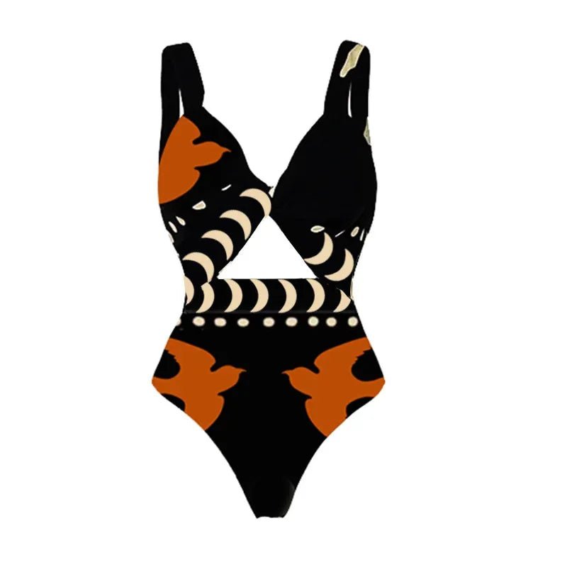 New Women's One Piece Swimsuit + Skirt Retro Matching Set - Melissas Collectibles and More