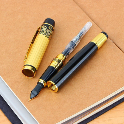 Patterned Orb Pen Metal Fountain Pen - Melissas Collectibles and More