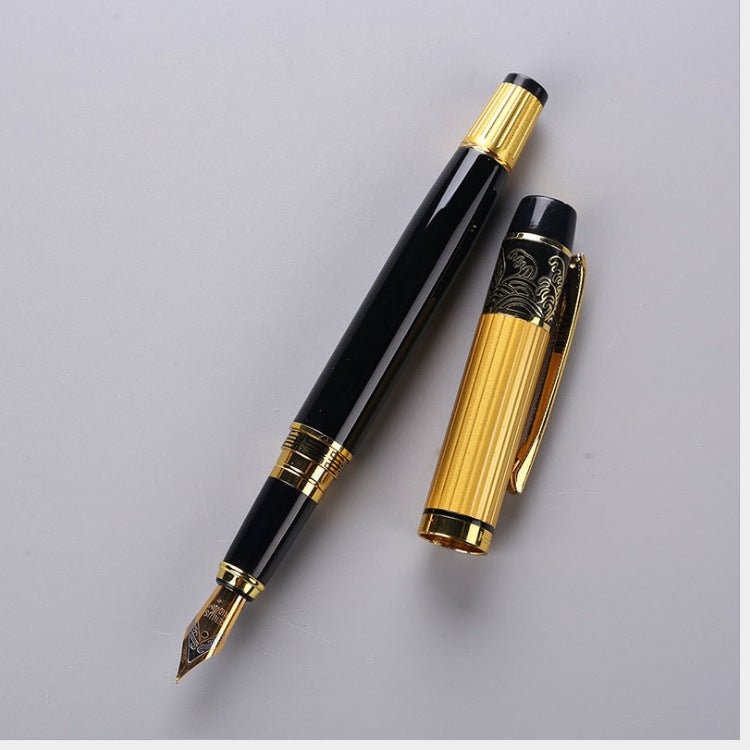 Patterned Orb Pen Metal Fountain Pen - Melissas Collectibles and More