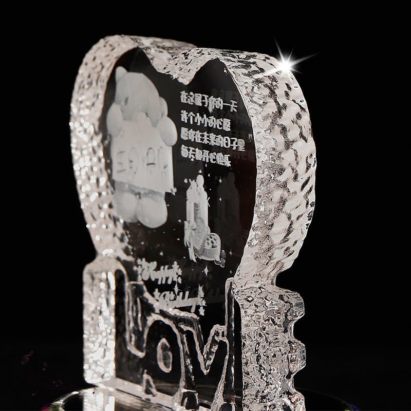 Personalized Gifts Crystal Photo Night L Personalized Gifts Crystal Photo Night Light Bluetooth Rotating Color Changing Music Player 3D Inner Carved