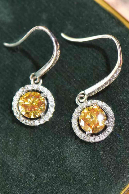 Platinum - Plated 2 Carat Moissanite Drop Earrings - Melissas Collectibles and More