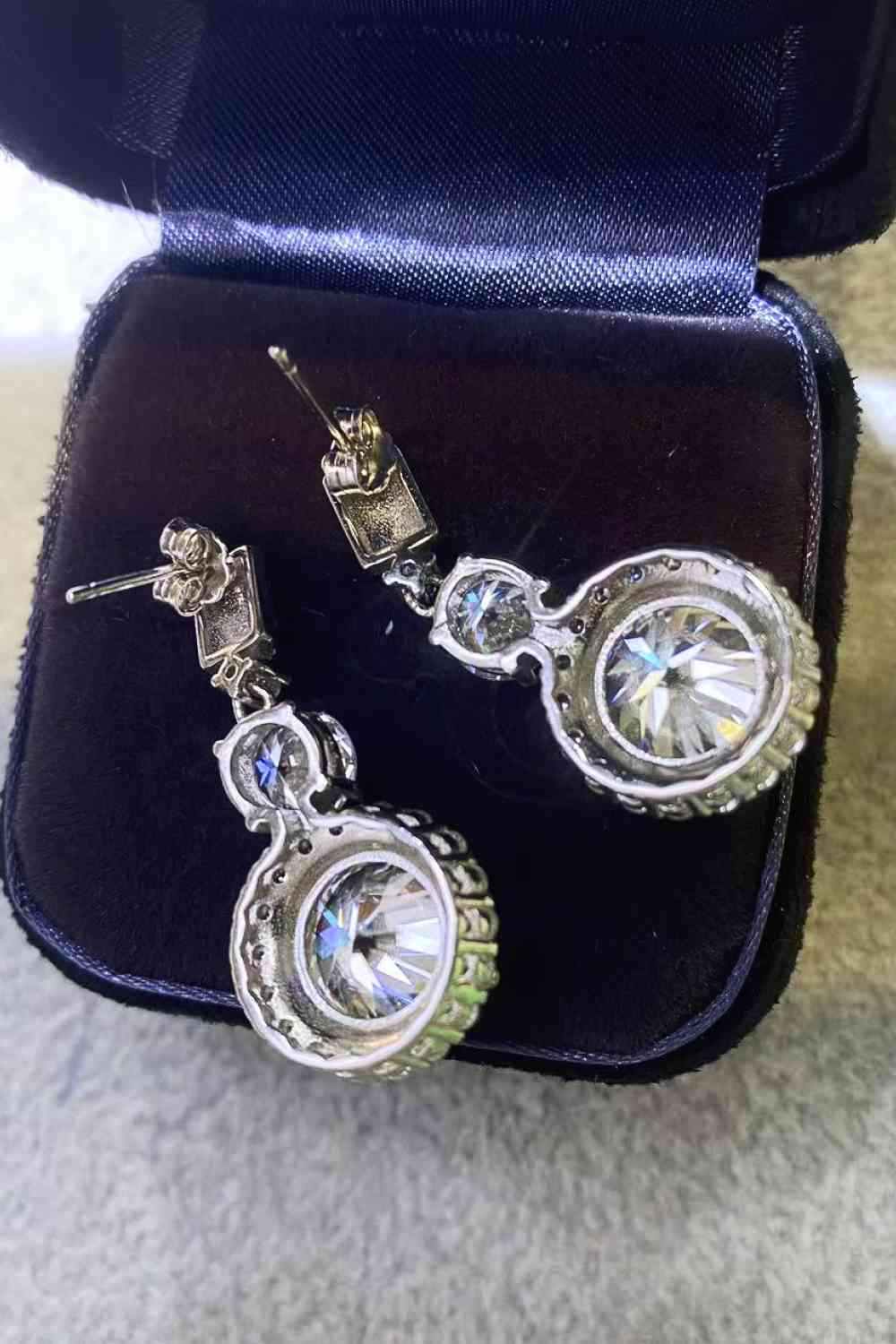 Platinum - Plated Drop Earrings - Melissas Collectibles and More