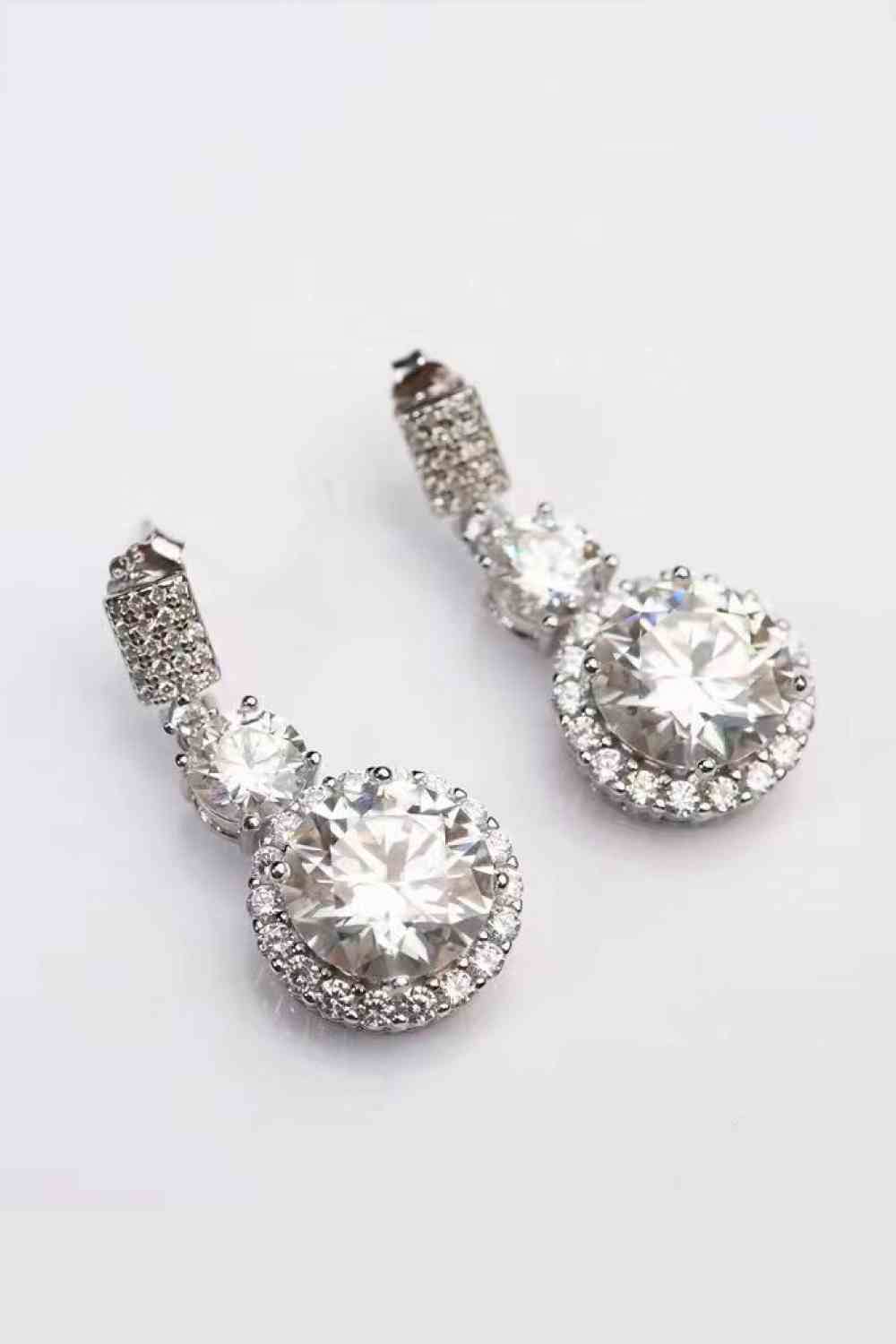 Platinum-Plated Drop Earrings