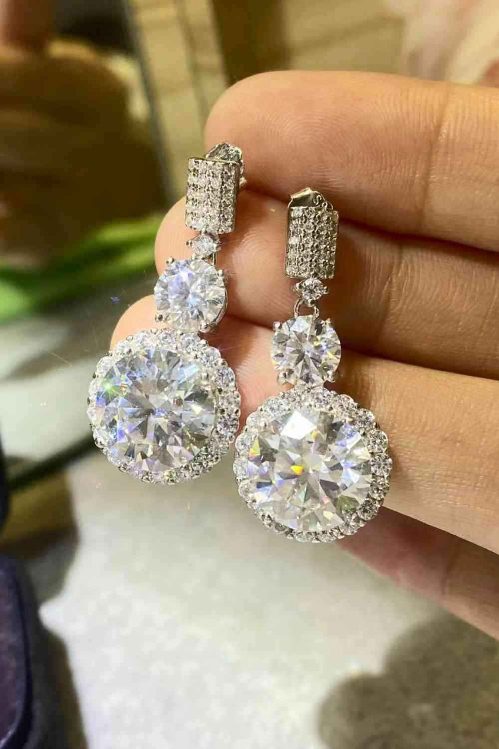 Platinum - Plated Drop Earrings - Melissas Collectibles and More