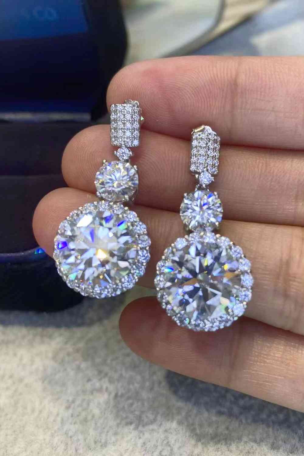 Platinum - Plated Drop Earrings - Melissas Collectibles and More